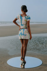 Maya Petal Hand Beaded Top Multi Colour Oceanus X by Poppy