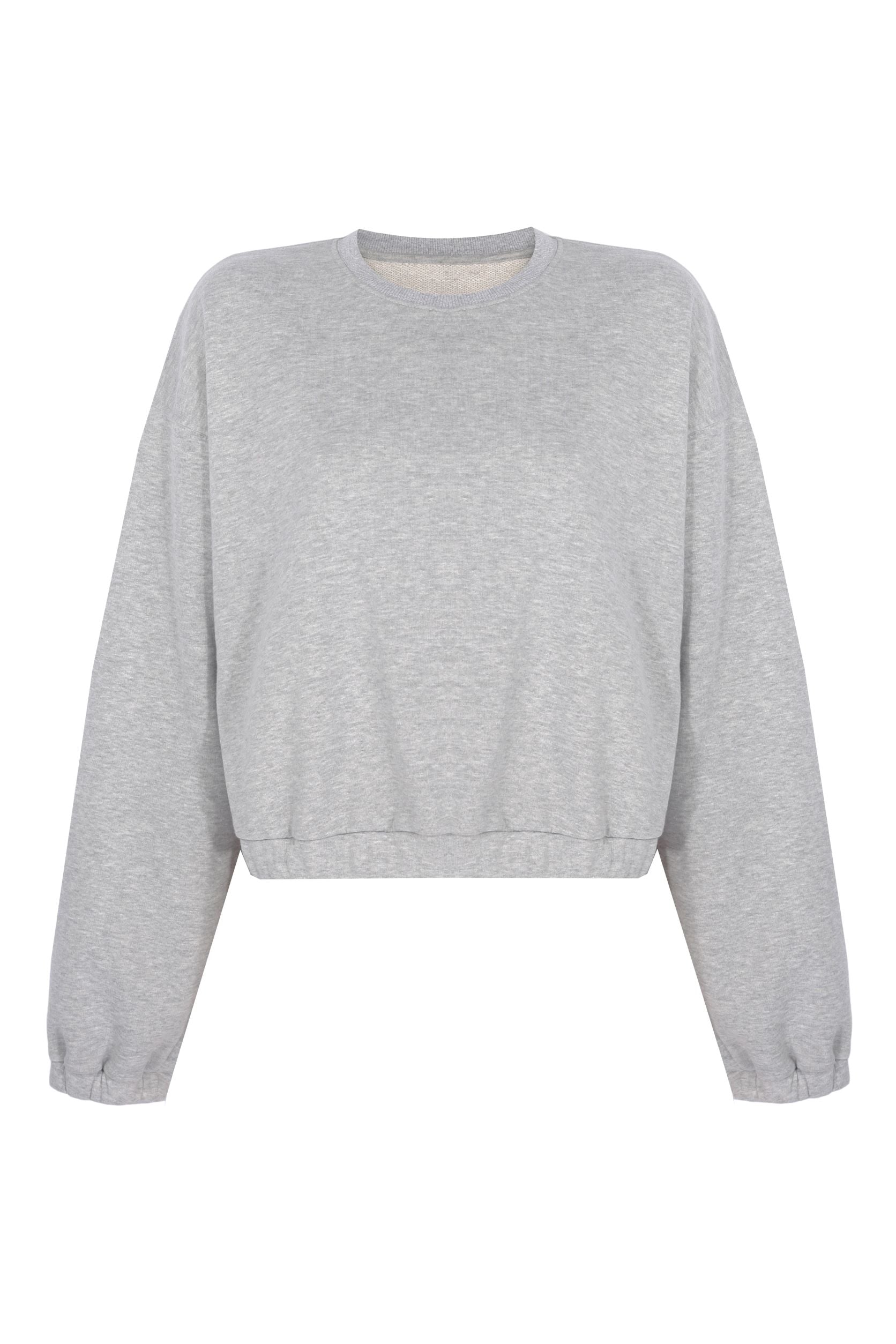 CROPPED SWEATSHIRT - FEATHER GREY