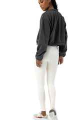 CROPPED SWEATSHIRT - ANTHRACITE