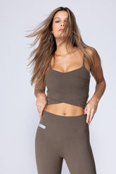 CROSS OVER LONG BRA - RUSTY GREEN