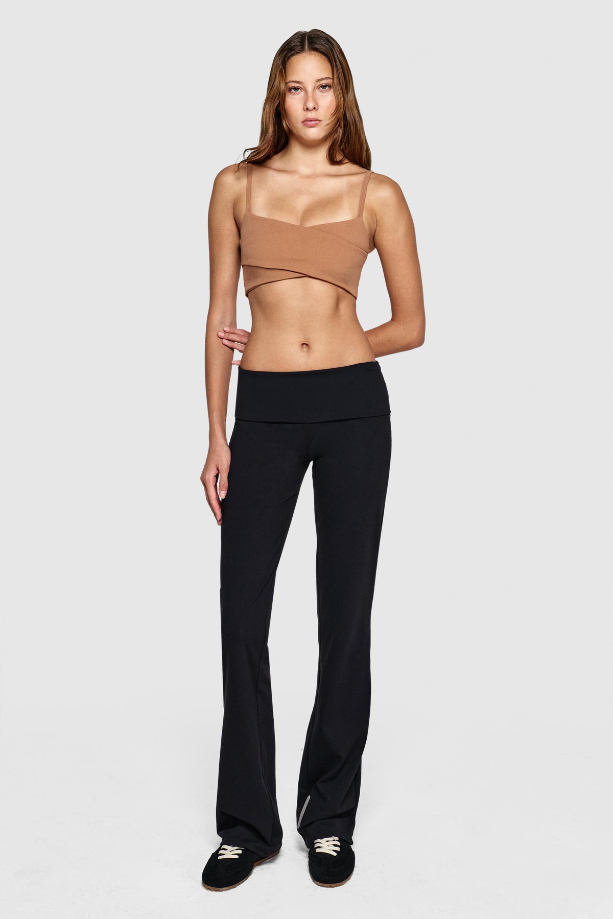 FOLD OVER LEGGING - CHARCOAL