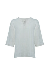 V Neck Ecru Shirt