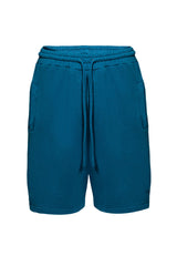 Cotton Casual T-Shirt & Short Set - Petrol