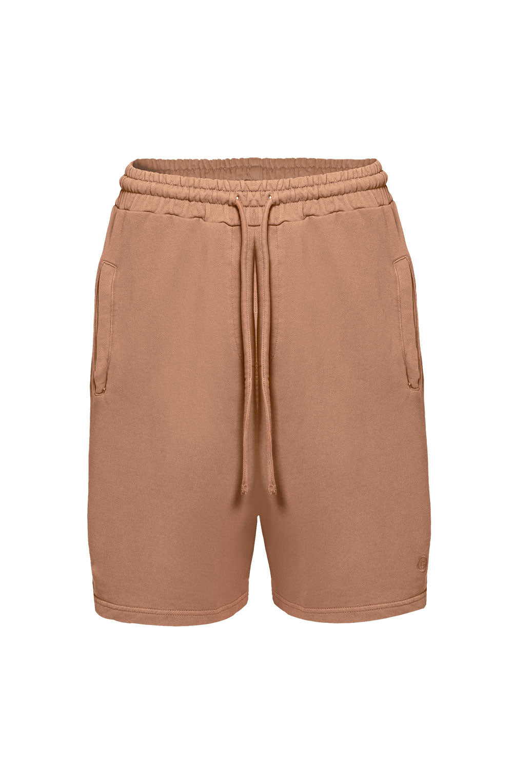 Cotton Casual T-Shirt & Short Set - Light Brown