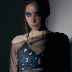 Green Jungle Leopard Mercury Sporty Bra Top