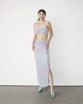 Calliope Luxury Crystal Co-Ord Top Only Purple Blue