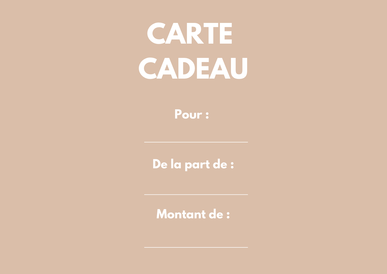 La Carte Cadeau 75€