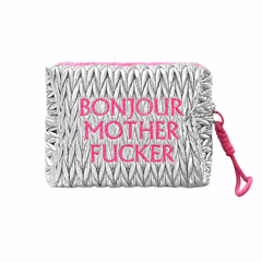 Silver Bonjour MF Cosmetic Bag
