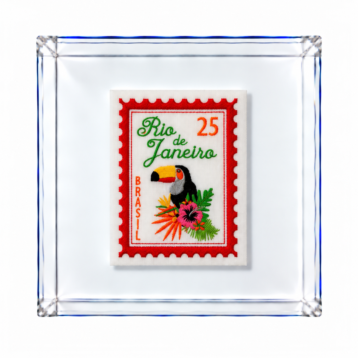 Rio De Janiero Embroidered Artwork Print