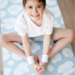 Children's Yoga Mat Leopard Sage Green