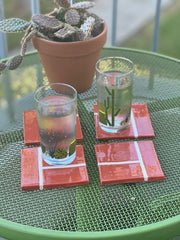 Tennis Court Coaster Set (Estimated Ship Date: January 20th)