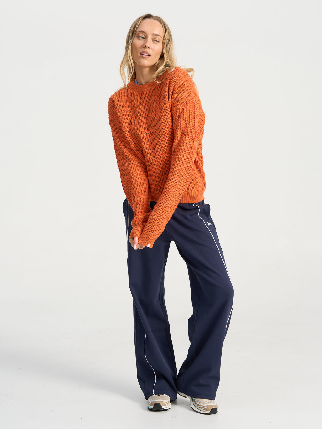 Forma Waffle Knit - Burnt Orange