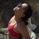 Coral Pink Artemis Sports Bra in ECONYL®