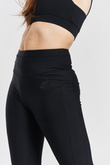 Cycad Recycled-Fabric Performance Leggings - Volcanic Black