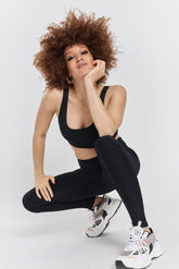 Cycad Recycled-Fabric Performance Leggings - Volcanic Black