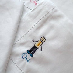 Custom Embroidered Kids Drawing Napkins
