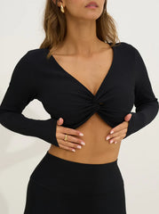 Yasmine Longsleeve Top Black