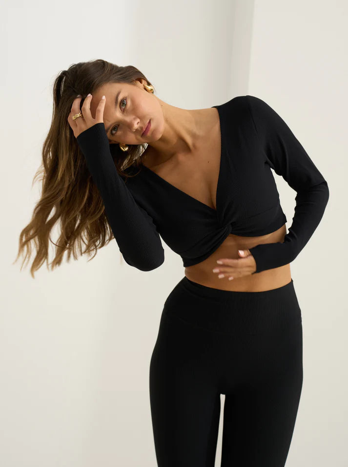 Yasmine Longsleeve Top Black