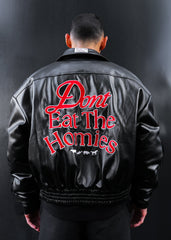 UNISEX PLANT LEATHER BOMBER