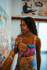 Boston Vibrant Hand-Beaded Dress