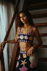 New York Hand-Embroidered Skirt