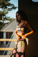 New York Hand-Embroidered Skirt