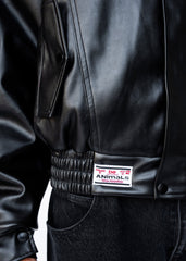 UNISEX PLANT LEATHER BOMBER