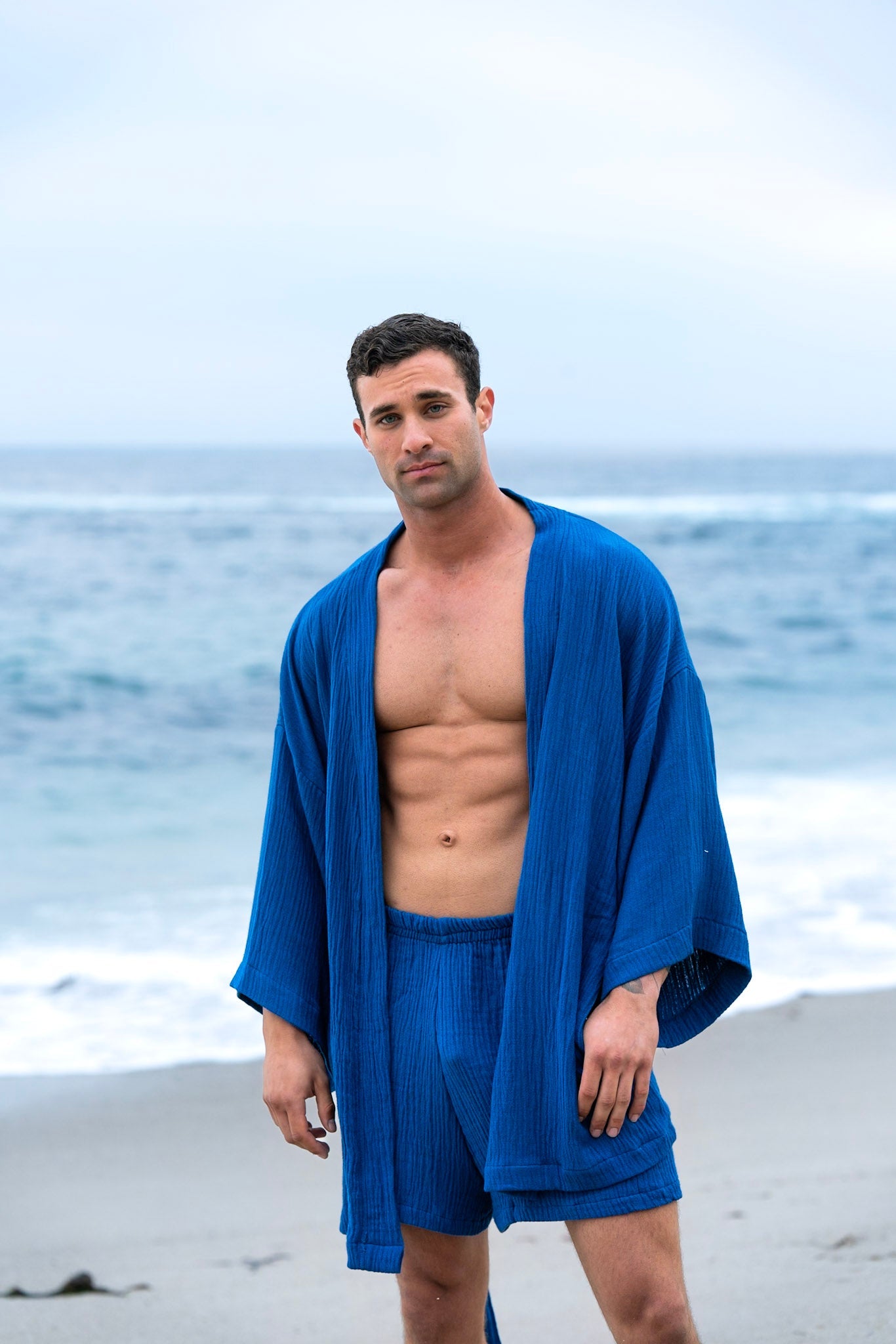 Men's Robe Set Blue