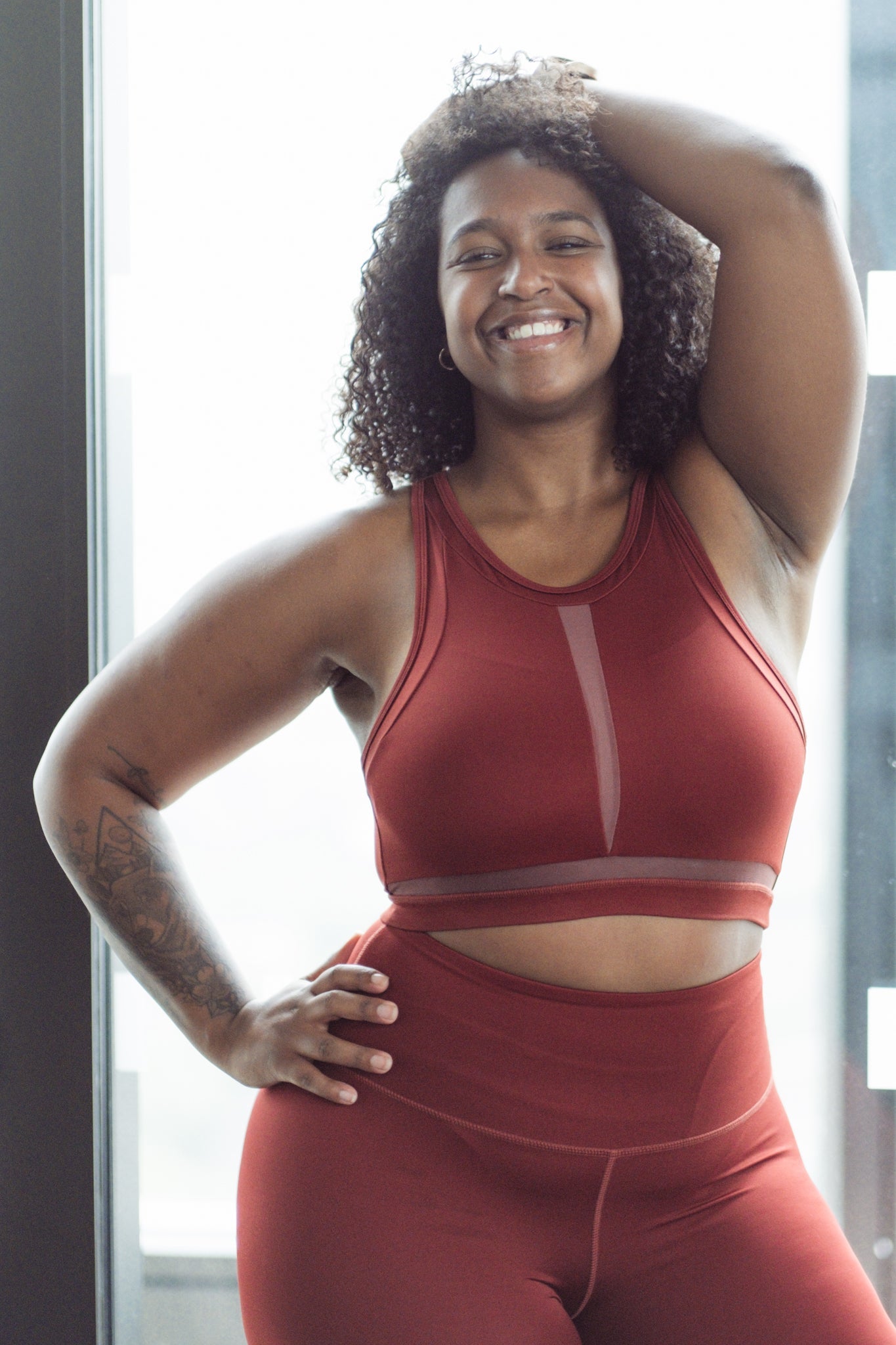 AirRise High Neck Longline Sports Bra - Wine Red