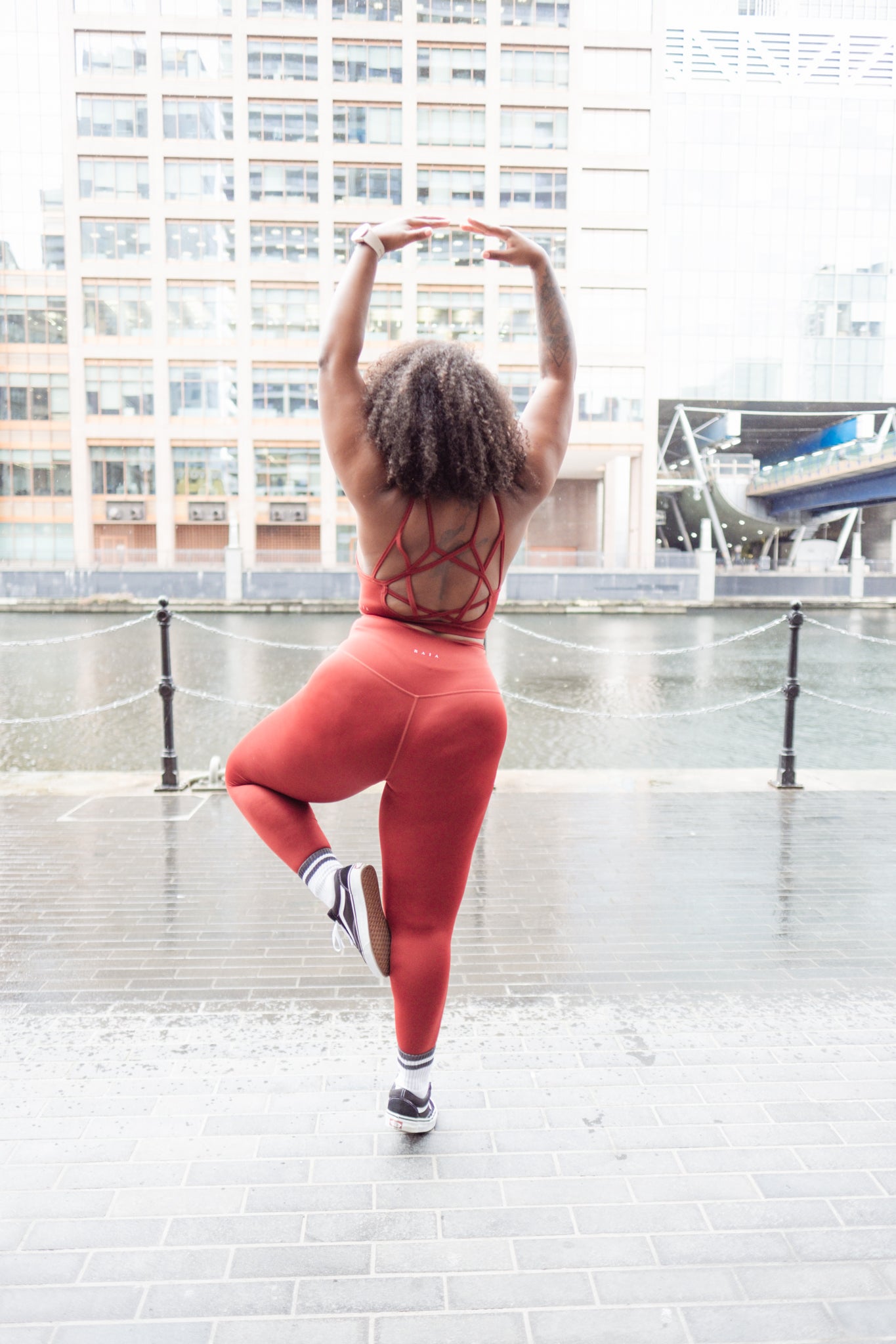 AirRise High Neck Longline Sports Bra - Wine Red
