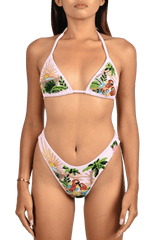Charli Embellished Premium Tropical Bikini Bottom Only