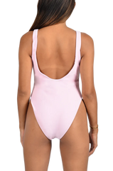 Maya Scoop Back Tropical Swimsuit - Pink