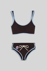 DUET SURF BIKINI SHORTS - DARK CHOCOLATE BROWN
