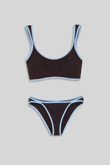 DUET SURF BIKINI BOTTOM - DARK CHOCOLATE BROWN