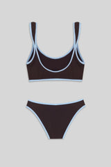 DUET SURF BIKINI BOTTOM - DARK CHOCOLATE BROWN