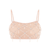 Calliope Luxury Crystal Co-Ord Top Nude