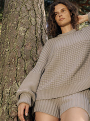 Pilnatis: Cloud Grey Cotton Shorts