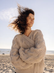 Nemunas: Silver Grey Merino Wool Cardigan