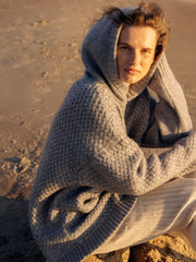Žilvinas: Fog Grey Merino Wool Hoodie