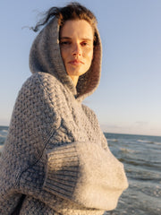 Žilvinas: Fog Grey Merino Wool Hoodie