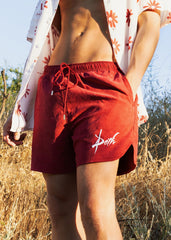 RED SAFARI SWIM SHORT