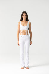 Amiel Crop Top  in White