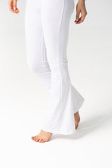 Amiel Flared Leggings Set in White