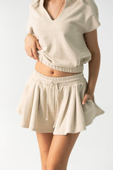 Dax Tennis Set With Skort Beige