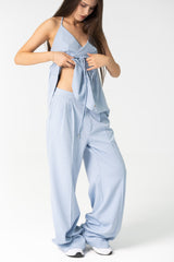 Lily Pants Set in Pastel Blue