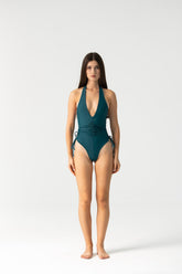 Mahalo One Piece Swimwear in Dark Cyan