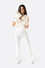 Ivory Set Leggings & Corset - Avenue Athletica