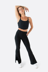 Black Set Leggings & Corset Top - Avenue Athletica