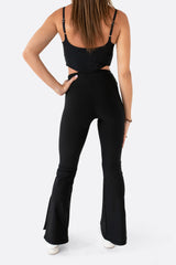 Black Set Leggings & Corset Top - Avenue Athletica