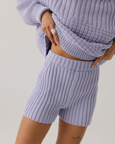 Pilnatis: Lilac Cotton Shorts